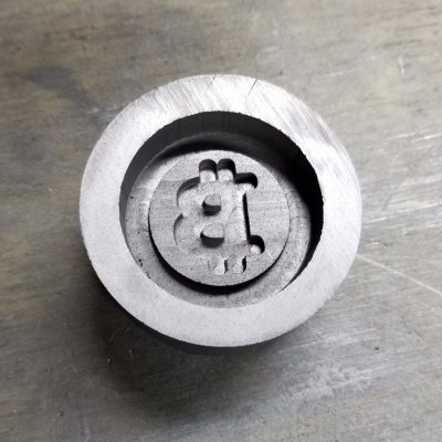 This Graphite Mold Features a Bitcoin