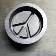 This is our Graphite Peace Sign Mold